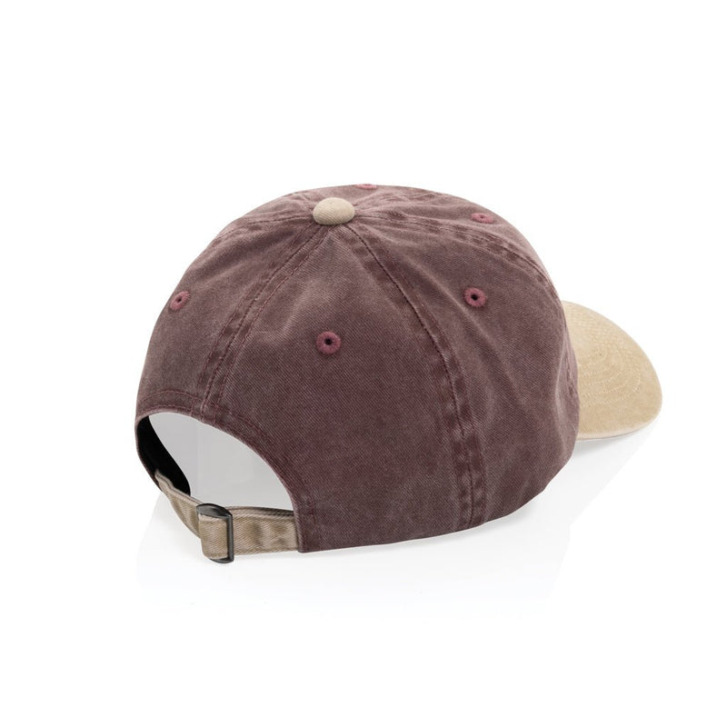 Load image into Gallery viewer, XD Xclusive BEAU AWARE™ washed 6-panel cotton twill cap with two-tone design, showcasing the headwear's stylish fabric and construction.