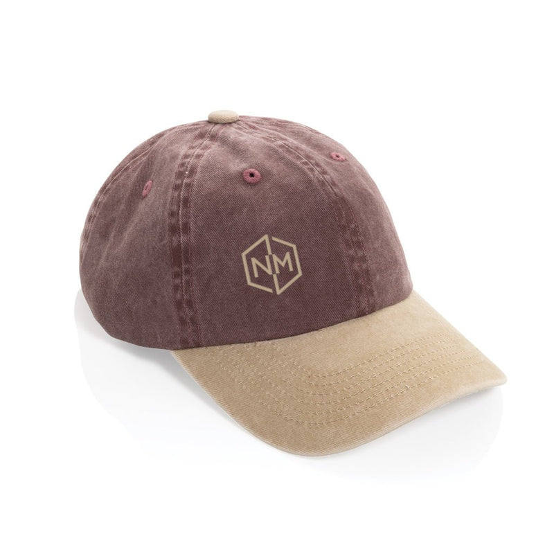 Load image into Gallery viewer, XD Xclusive BEAU AWARE washed 6-panel cotton twill cap with two-tone design, showcasing adjustable strap and branded front panel.