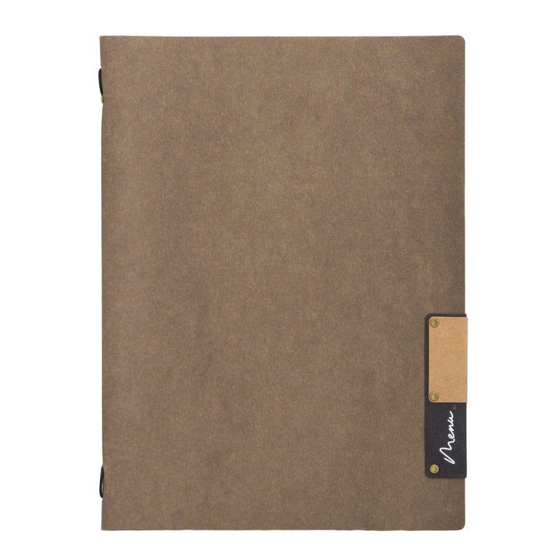 Load image into Gallery viewer, Fiber menu card - beige pack of 10 Brown Custom Wood Designs __label: Multibuy beige-fiber-menu-card-beige-pack-of-10-53613291569495