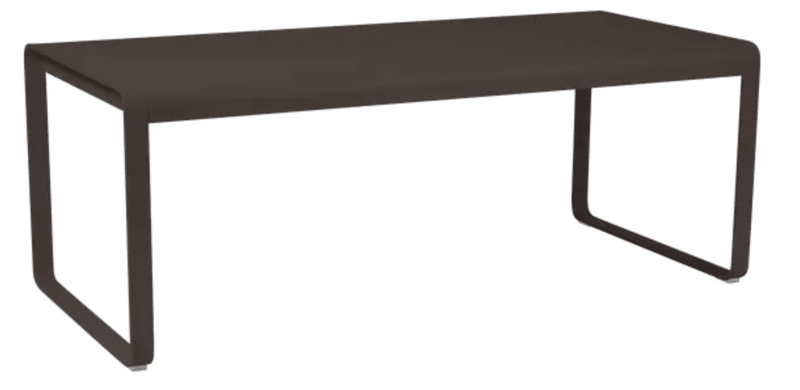 Load image into Gallery viewer, Fermob Bellevie outdoor metal dining table, 196 x 90 cm, eight-seater, with a sleek design and sturdy metal construction.