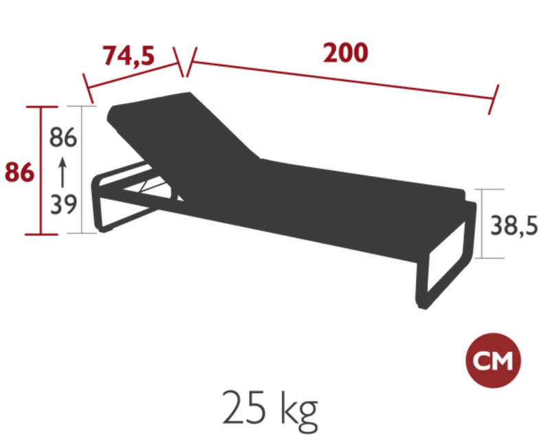 Load image into Gallery viewer, Fermob Bellevie premium sunlounger with a sleek frame and comfortable seating, perfect for outdoor relaxation.
