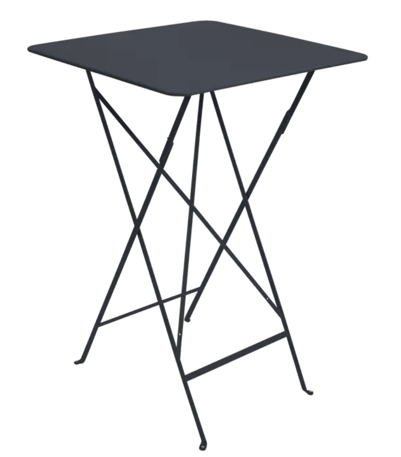 Load image into Gallery viewer, Bistro High Table 71 x 71 cm – Contract Folding Bar Table - Custom Wood DesignsFermob Bistro high table in anthracite black with steel powder coating, foldable outdoor bar table measuring 71x71 cm.Foldable High Table Ferob Outdoor7933.0Anthracite