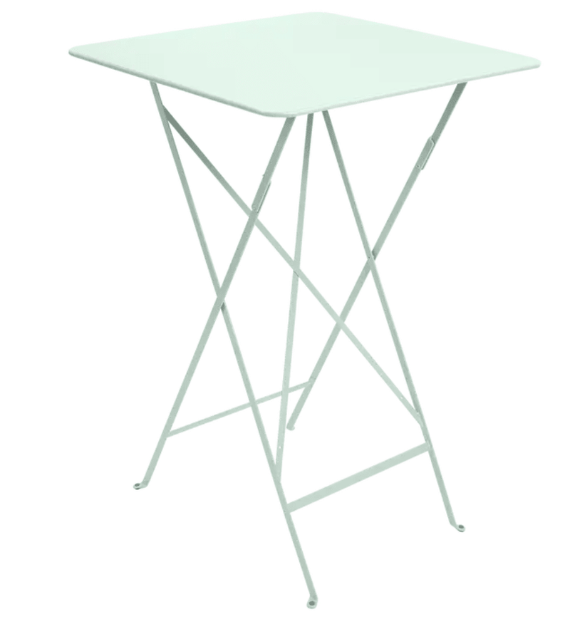 Load image into Gallery viewer, Bistro High Table 71 x 71 cm – Contract Folding Bar Table - Custom Wood DesignsFermob Ice Mint foldable Bistro high table 71x71 cm with steel powder-coated finish, suitable for outdoor use.Foldable High Table Ferob Outdoor7923.0Ice Mint