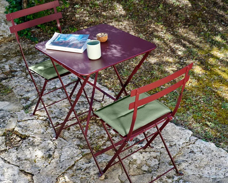 Load image into Gallery viewer, Bistro Table 71x71cm - Custom Wood DesignsFermob foldable bistro table, 57x57 inches, with powder-coated metal surface, ideal for restaurant and hospitality settings.Foldable Table Ferob Outdoor7933.0Anthracite