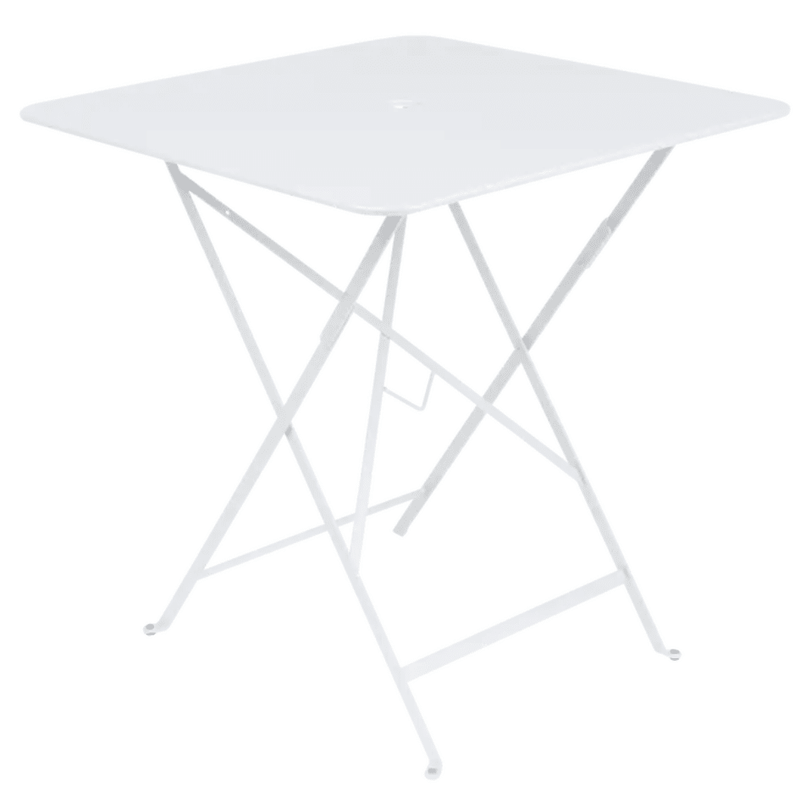 Load image into Gallery viewer, Bistro Table 71x71cm - Custom Wood DesignsFermob foldable outdoor Bistro Table 71x71cm with honey metal finish, suitable for cafe or patio seating.Foldable Table Ferob Outdoor7927.0Cotton White