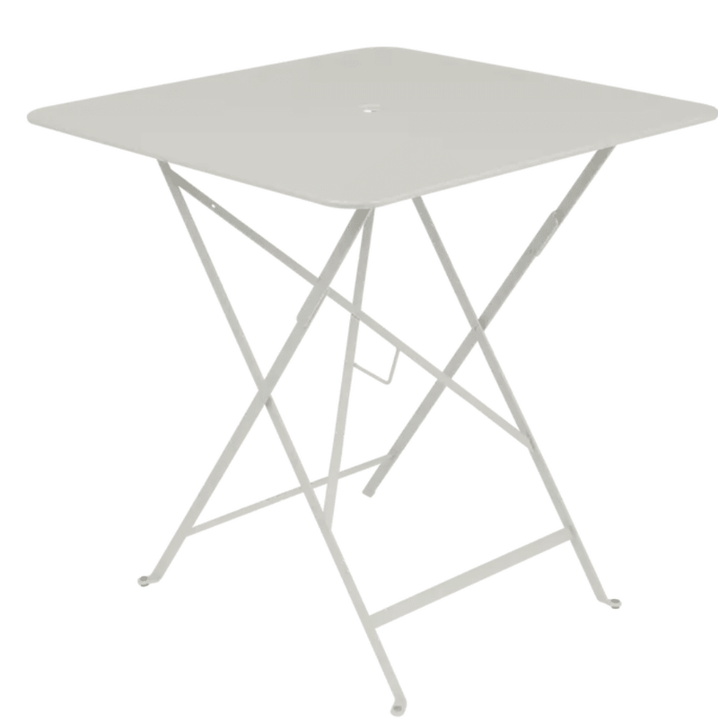 Load image into Gallery viewer, Bistro Table 71x71cm - Custom Wood DesignsClay grey Fermob foldable bistro table, 71x71cm square metal table for outdoor restaurant terrace seating.Foldable Table Ferob Outdoor7928.0Clay Grey