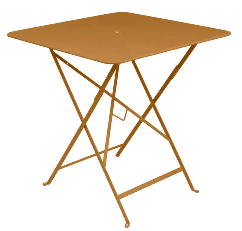 Load image into Gallery viewer, Bistro Table 71x71cm - Custom Wood DesignsFermob foldable outdoor bistro table, 71x71cm, with gingerbread-colored powder-coated steel surface and UV-resistant finish.Foldable Table Ferob Outdoor7932.0Gingerbread