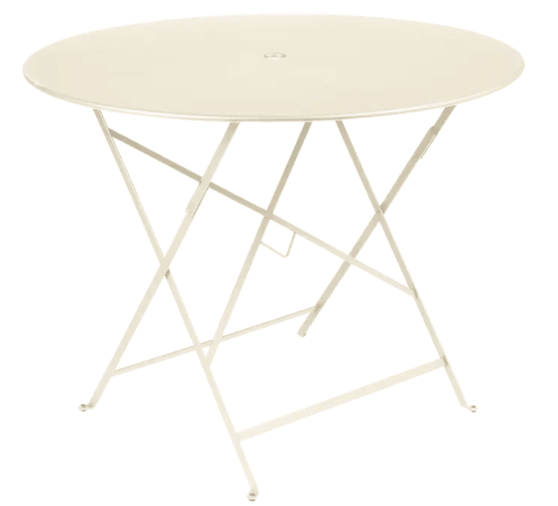 Load image into Gallery viewer, Bistro Table Ø117cm six seater - Custom Wood DesignsFermob Bistro Table Ø 96 round outdoor metal table in latte beige with parasol hole for restaurant or patio useRound Table Fermob7913.0Willow Green