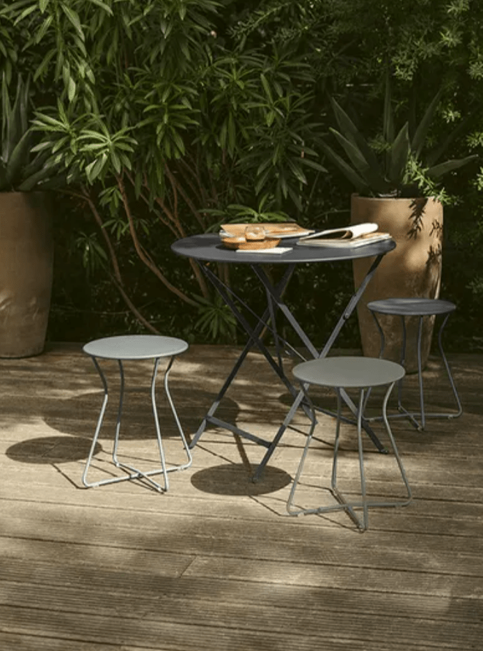 Load image into Gallery viewer, Bistro Table Ø77cm Round Folding Table - Custom Wood DesignsFermob Bistro Table Ø77cm round folding outdoor table with a sleek, modern design, suitable for patio or balcony use.Round Table Ferob Outdoor7929.0Cedar Green
