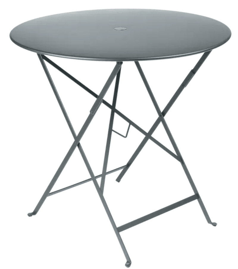 Load image into Gallery viewer, Bistro Table Ø77cm Round Folding Table - Custom Wood DesignsFermob Storm Grey 77cm round outdoor bistro table with folding metal design, ideal for small outdoor dining or cafe spaces.Round Table Ferob Outdoor7915.0Storm Grey
