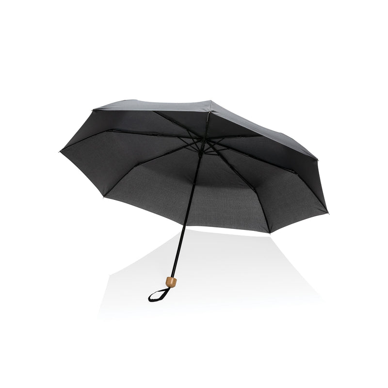 Load image into Gallery viewer, 20.5&quot; bamboo handle umbrella pack of 12 Black Custom Wood Designs __label: Multibuy black-20-5-bamboo-handle-umbrella-pack-of-12-53613425164631
