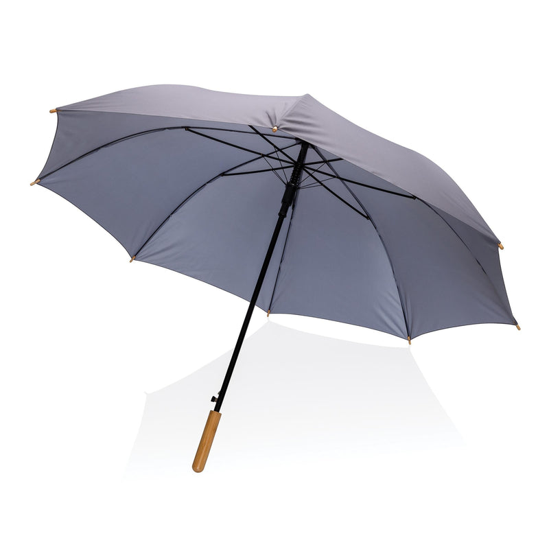 Load image into Gallery viewer, 21&quot; bamboo handle umbrella pack of 12 Anthracite Custom Wood Designs __label: Multibuy black-21-bamboo-handle-umbrella-pack-of-12-53613420740951
