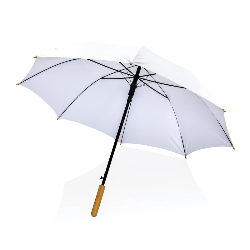 Load image into Gallery viewer, 23&quot; umbrella with bamboo handle pack of 12 White Custom Wood Designs __label: Multibuy black-23-umbrella-with-bamboo-handle-pack-of-12-53613413237079
