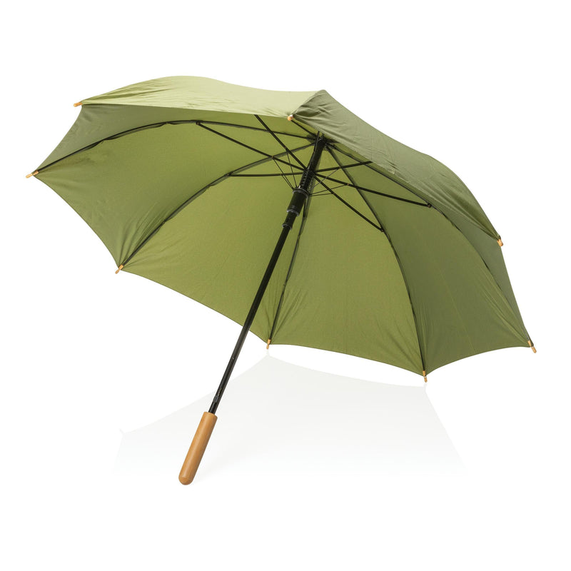 Load image into Gallery viewer, 23&quot; umbrella with bamboo handle pack of 12 Green Custom Wood Designs __label: Multibuy black-23-umbrella-with-bamboo-handle-pack-of-12-53613416120663
