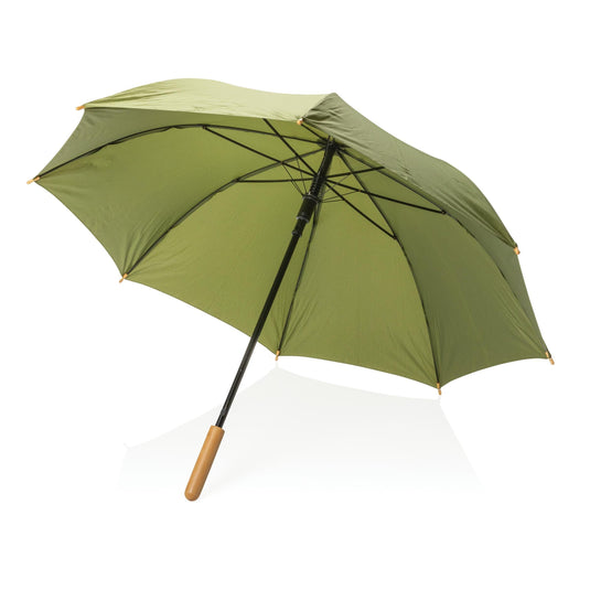 23" umbrella with bamboo handle pack of 12 Green Custom Wood Designs __label: Multibuy black-23-umbrella-with-bamboo-handle-pack-of-12-53613416120663