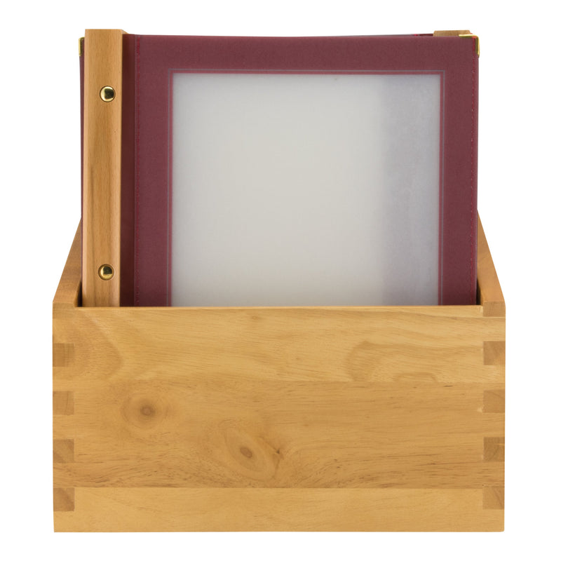 Load image into Gallery viewer, A4 Set of 20 Wood Menus in a box Wine Red Custom Wood Designs __label: Multibuy black-a4-set-of-20-wood-menus-in-a-box-53612717375831