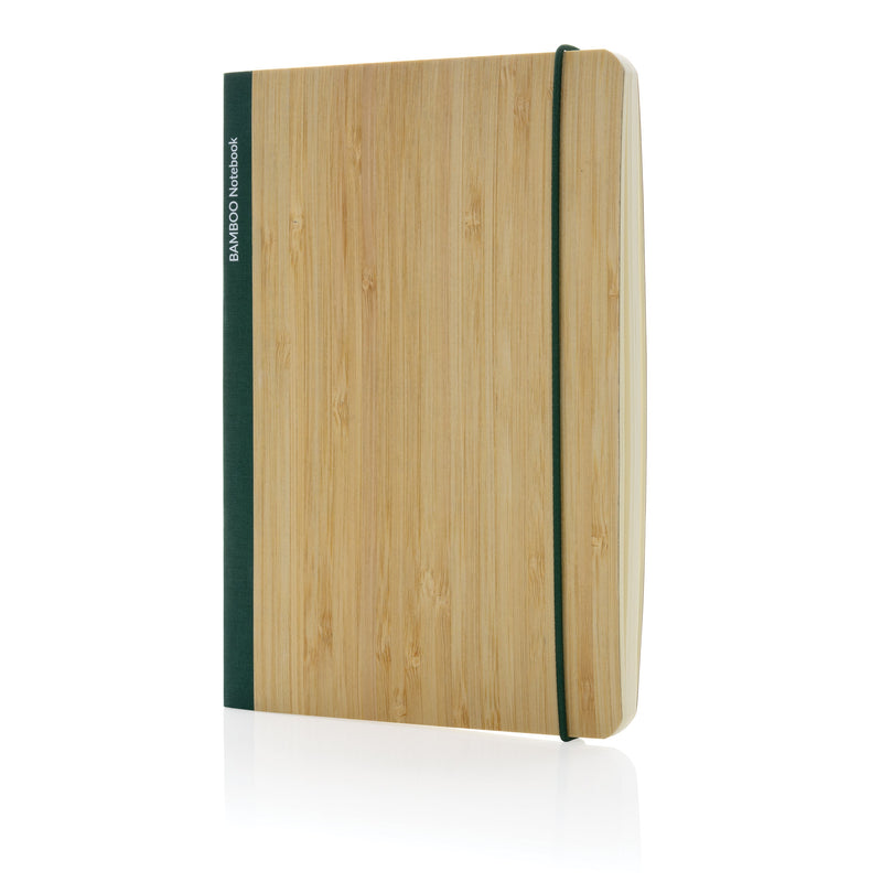 Load image into Gallery viewer, A5 Bamboo Notebook pack of 25 Blue Custom Wood Designs __label: Multibuy black-a5-bamboo-notebook-pack-of-25-53613753696599