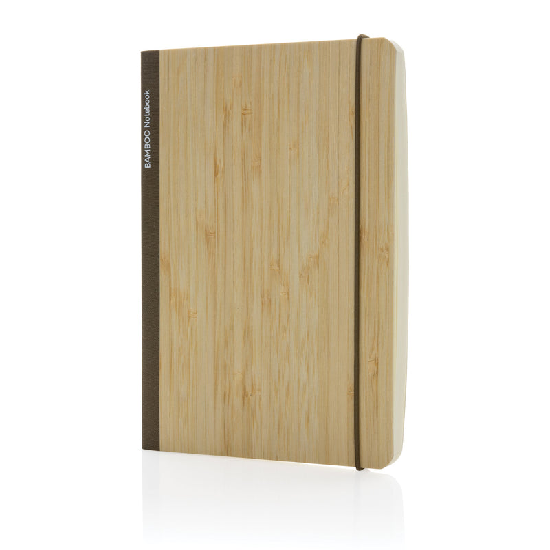 Load image into Gallery viewer, A5 Bamboo Notebook pack of 25 Brown Custom Wood Designs __label: Multibuy black-a5-bamboo-notebook-pack-of-25-53613753991511