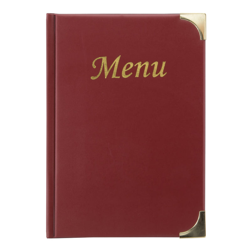 Load image into Gallery viewer, Menu holder 8 x A5 pack of 10 Wine Red Custom Wood Designs __label: Multibuy black-menu-holder-8-x-a5-pack-of-10-53613309428055
