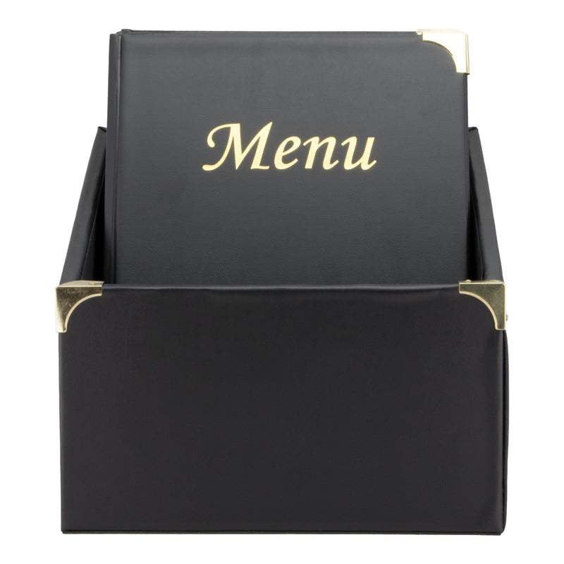 Load image into Gallery viewer, Menu holders in box set of 10 Black Custom Wood Designs __label: Multibuy black-menu-holders-in-box-set-of-10-53613316047191