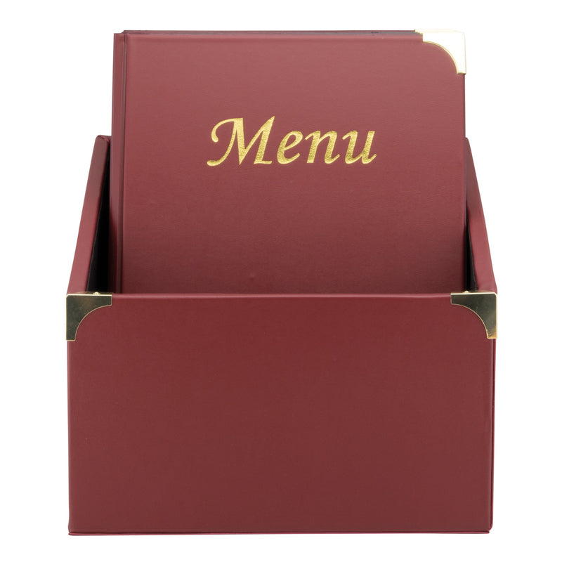 Load image into Gallery viewer, Menu holders in box set of 10 Wine Red Custom Wood Designs __label: Multibuy black-menu-holders-in-box-set-of-10-53613316768087