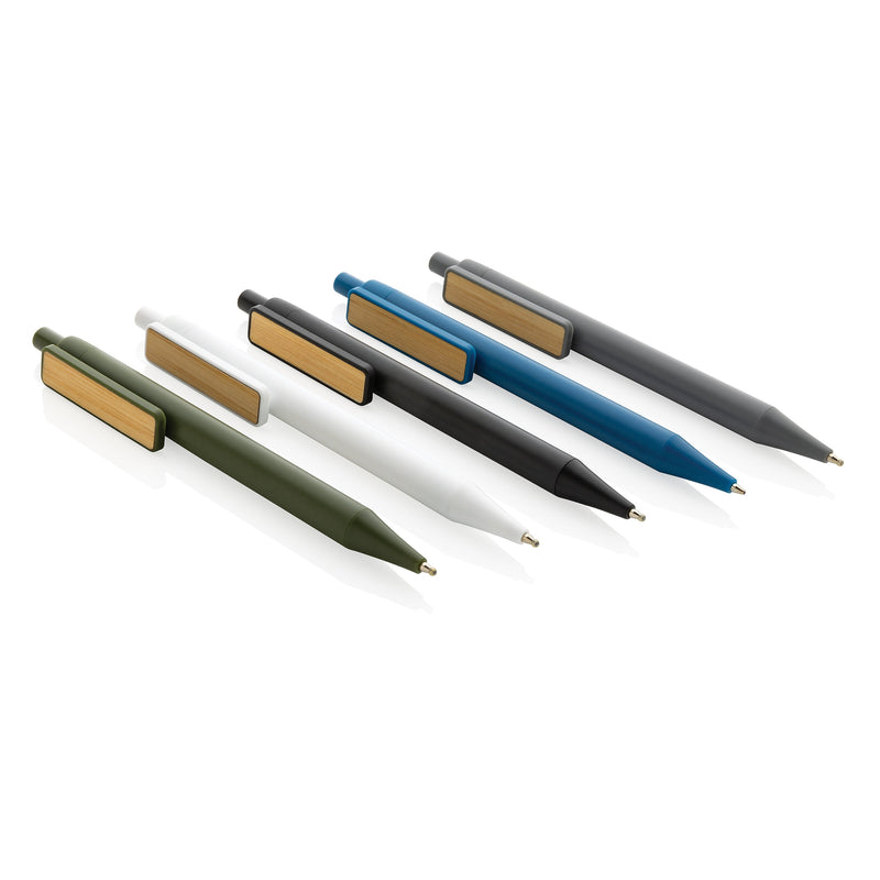 Load image into Gallery viewer, Pen with wooden bamboo clip pack of 500 Custom Wood Designs __label: Multibuy black-pen-with-wooden-bamboo-clip-pack-of-500-53613180420439_6ab37253-af4c-41d3-9058-50727367ff74
