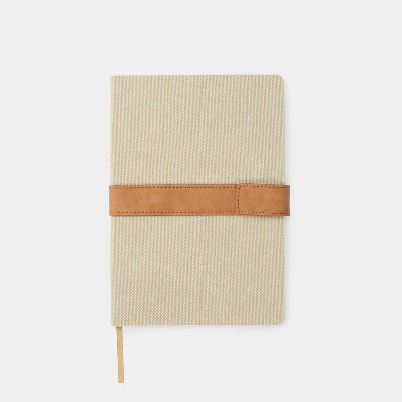 Load image into Gallery viewer, Pack of 25 black recycled A5 canvas notebooks by Custom Wood Designs, eco-friendly stationery for note-taking and journaling.