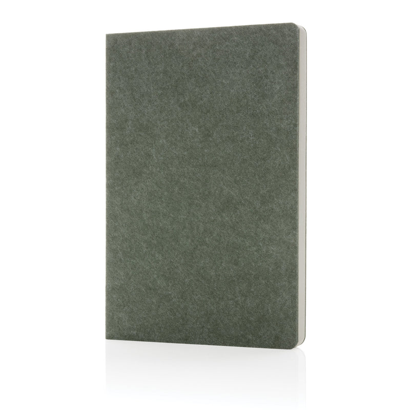 Load image into Gallery viewer, Recycled felt A5 notebook pack of 25 Green Custom Wood Designs black-recycled-felt-a5-notebook-pack-of-25-53613754548567
