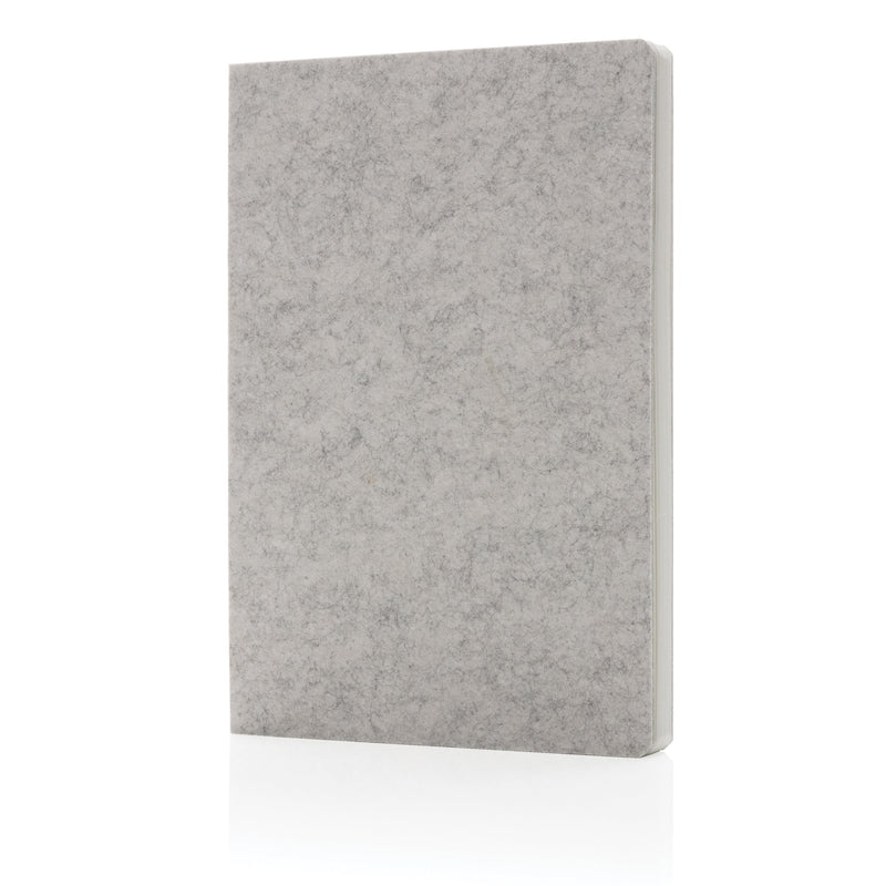 Load image into Gallery viewer, Recycled felt A5 notebook pack of 25 Grey Custom Wood Designs black-recycled-felt-a5-notebook-pack-of-25-53613756449111