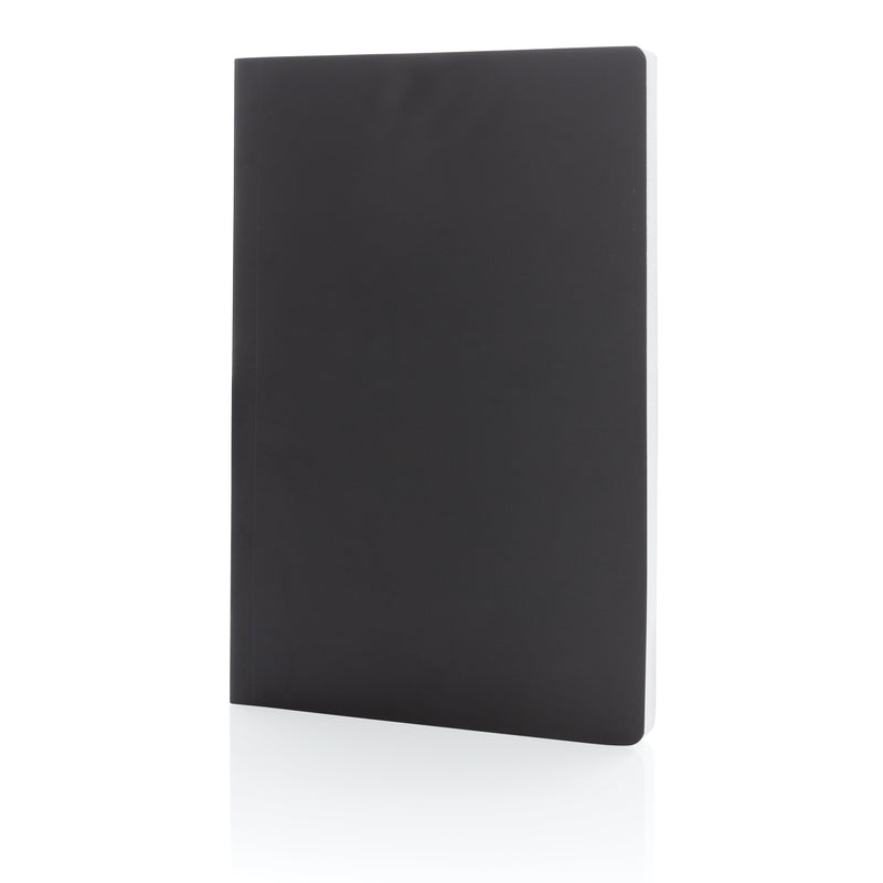 Load image into Gallery viewer, A5 Softcover stone paper notebook pack of 25 Custom Wood Designs __label: Multibuy blacka5softcovernotebookcustomwooddesignspromopadprintlogobrandingofficegiftingireland_a660840e-5f05-4b15-b7b4-8ed0a76314f9