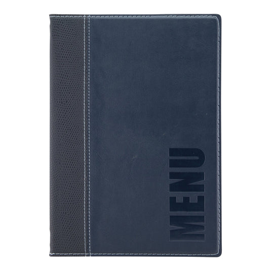 Leather style menu holder A5 pack of 10 Custom Wood Designs __label: Multibuy bluecustomwooddesignsleathermenu_4e3365a9-b00d-48c7-a7f8-2469452e95d4