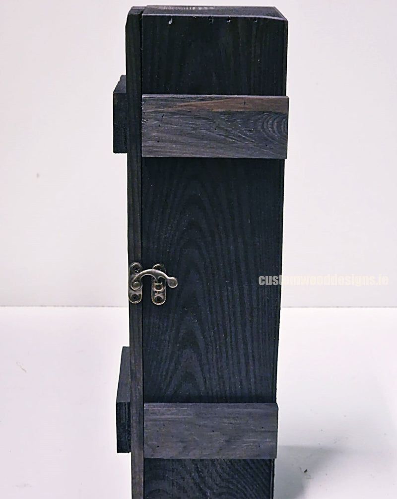 Load image into Gallery viewer, Rustic Bottle Box - Black Single x 25 Bottle box Custom Wood Designs __label: Multibuy Bottle Box bottle-box-default-title-rustic-bottle-box-black-single-52613315789143