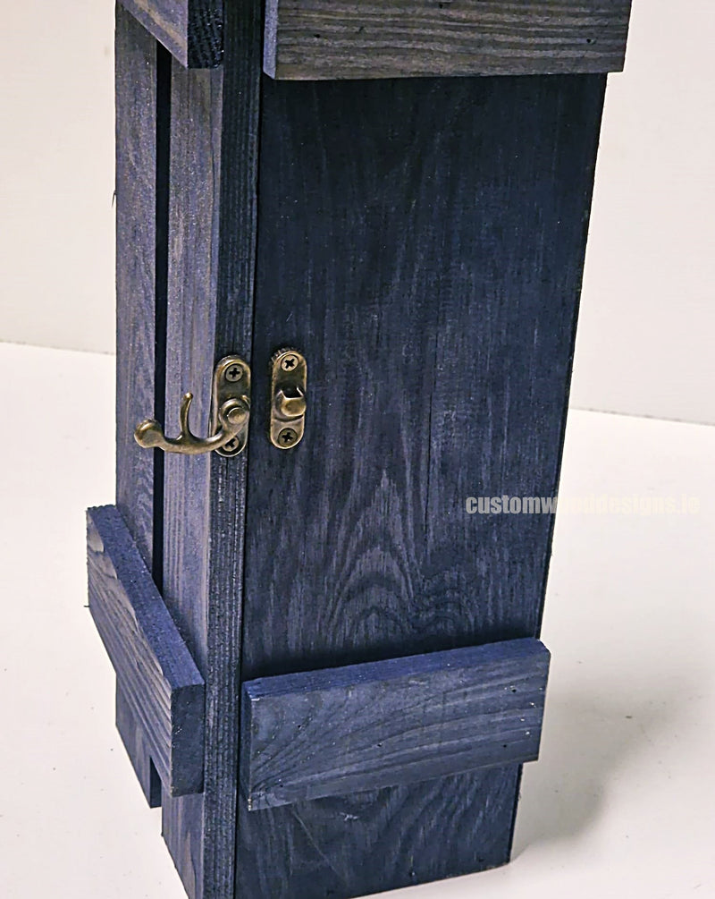 Load image into Gallery viewer, Rustic Bottle Box - Blue Single x 25 Bottle box Custom Wood Designs __label: Multibuy bottle-box-default-title-rustic-bottle-box-blue-single-52614324420951