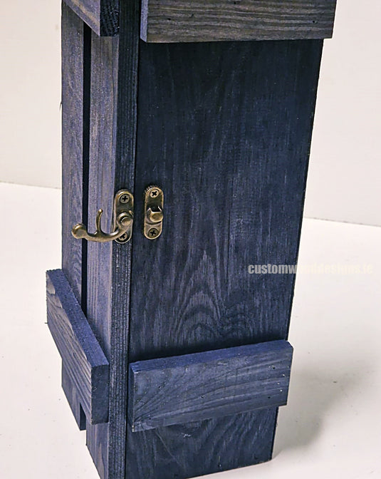 Rustic Bottle Box - Blue Single x 25 Bottle box Custom Wood Designs __label: Multibuy bottle-box-default-title-rustic-bottle-box-blue-single-52614324420951