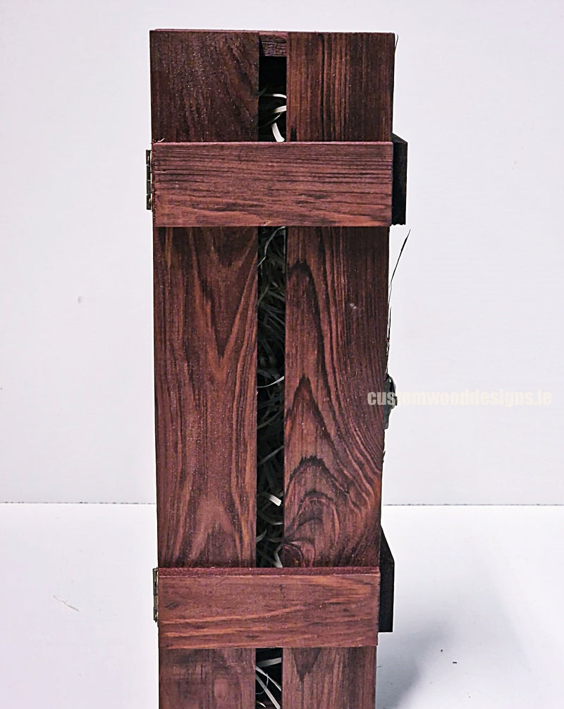 Load image into Gallery viewer, Rustic Bottle Box - Burgundy Single x 25 Bottle box Custom Wood Designs __label: Multibuy Bottle Box gift box Gift Boxes Single bottle box bottle-box-default-title-rustic-bottle-box-burgundy-single-53613449216343