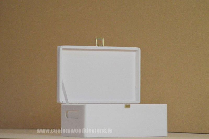Load image into Gallery viewer, White Wood Box PHW2 25 X 16 X 11,5 cm Box Painted White pin bedroom deco box box with lid container gift room deco small box wood wooden box-painted-white-default-title-white-wood-box-phw2-25-x-16-x-11-5-cm-53611805442391