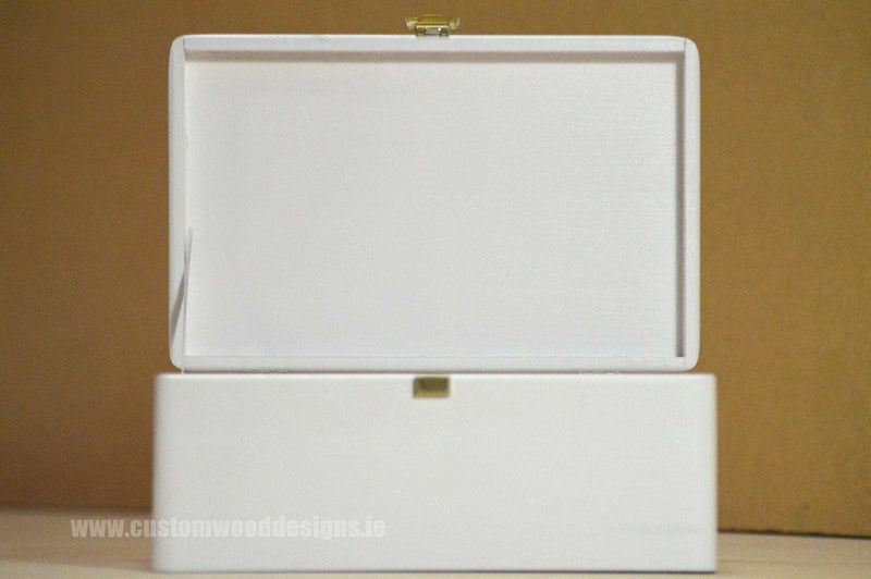 Load image into Gallery viewer, White Wood Box PHW2 25 X 16 X 11,5 cm Box Painted White pin bedroom deco box box with lid container gift room deco small box wood wooden box-painted-white-default-title-white-wood-box-phw2-25-x-16-x-11-5-cm-53611807998295