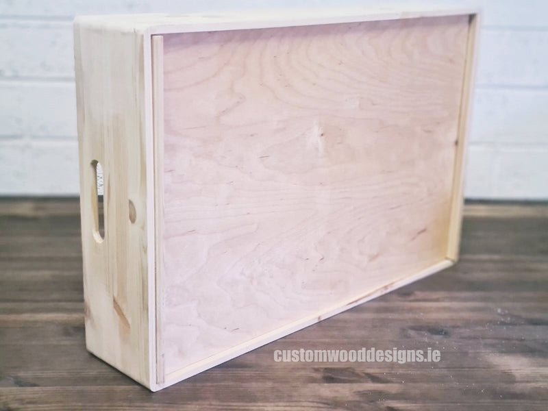 Load image into Gallery viewer, OB6 Pine Wood Box 60 X 40 X 13,5 cm Box with Handle pin bedroom deco box room deco wood wooden box-with-handle-default-title-ob6-pine-wood-box-60-x-40-x-13-5-cm-53611853644119