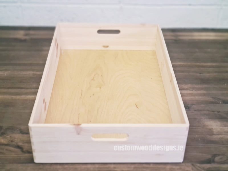 Load image into Gallery viewer, OB6 Pine Wood Box 60 X 40 X 13,5 cm Box with Handle pin bedroom deco box room deco wood wooden box-with-handle-default-title-ob6-pine-wood-box-60-x-40-x-13-5-cm-53611854397783