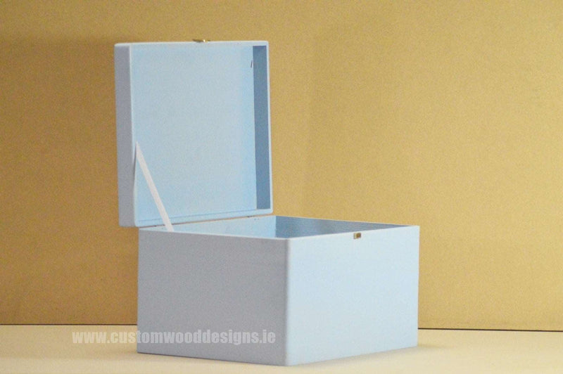 Load image into Gallery viewer, Blue Box Box with Lid pin bedroom deco blue box box box with lid room deco wood wooden box-with-lid-default-title-blue-box-53611823038807