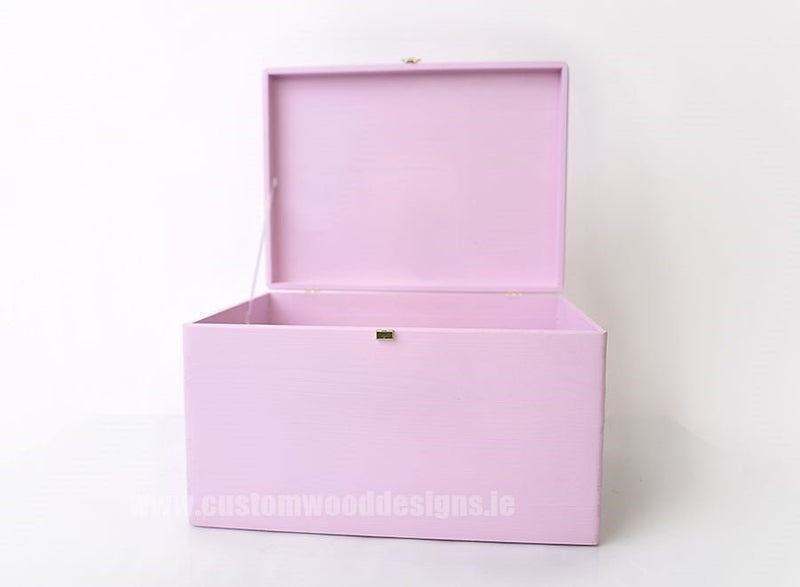 Load image into Gallery viewer, Pink Box PPB1 40 X 30 X 23 cm Box with Lid pin bedroom deco box box with lock container pink box room deco wood wooden box-with-lid-default-title-pink-box-ppb1-40-x-30-x-23-cm-53611816452439
