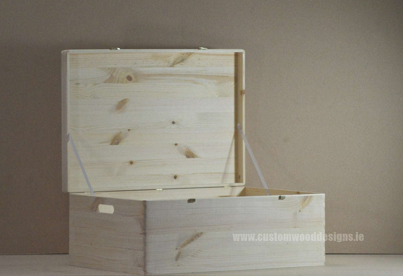 Load image into Gallery viewer, Pine Box MPB4 Box with Lid pin __label: Upload Logo bedroom deco big box big trunk big trunk wood box box with lid chest container crate gift large box open lid pine box room deco solid wood box storage box truk wood wooden box-with-lid-unbranded-pine-box-mpb4-49180145877335