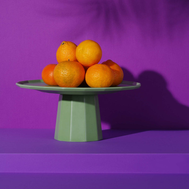 Load image into Gallery viewer, Cake Stand Base Ø110×120mm – Metropolis Pedestal Green (Fine Dine) - Custom Wood DesignsGreen cake stand base by Fine Dine, Ø110×120mm, with a sturdy pedestal design for displaying cakes.Base for cake stand562536