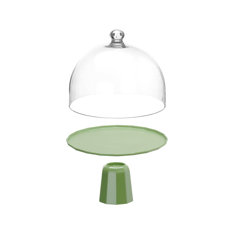 Load image into Gallery viewer, Cake Stand Cover Ø280×220mm – Metropolis Polycarbonate Lid (Fine Dine) - Custom Wood DesignsFine Dine cake stand cover in polycarbonate, Ø280×220mm, clear lid for protecting and displaying cakes.Polycarbonate cover for cake stand562611
