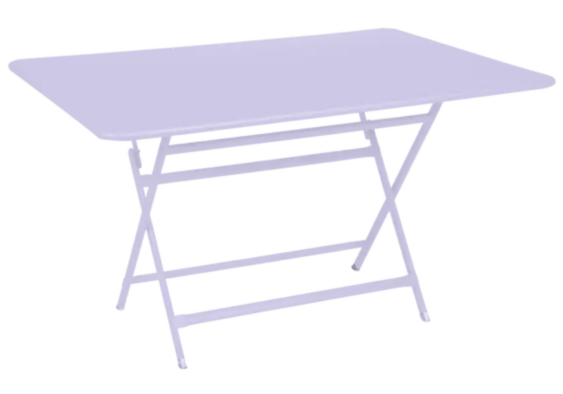 Load image into Gallery viewer, Fermob Caractère outdoor foldable metal table, 128x90 cm, six-seater, with a sleek marshmallow finish, suitable for patio or garden.