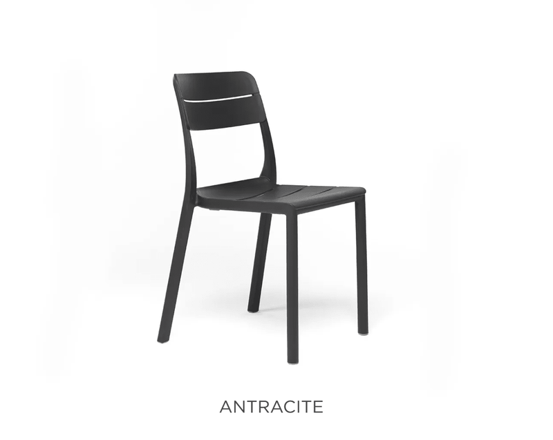 Load image into Gallery viewer, Cassia Bistrot Nardi Stackabke Chair - Custom Wood DesignsAntracite Nardi Cassia Bistrot outdoor stackable chair with a sleek design, suitable for restaurant or patio settings.Nardi Outdoor Stackable Chairs24575209923383Antracite