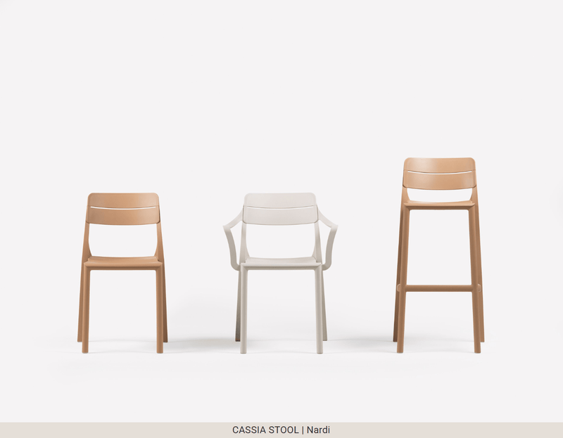 Load image into Gallery viewer, Cassia High Stool 75cm Outdoor Bar - Custom Wood DesignsNardi Cassia high outdoor bar stool, 75cm stackable bar chair with sleek design, suitable for patio or garden seating.Nardi High Stool Stackable24575208514039Maya