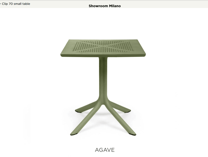 Load image into Gallery viewer, Clip 70 Outdoor Table - Custom Wood DesignsOutdoor Nardi Clip 70 table with a wooden top and metal legs, ideal for outdoor restaurant or hotel patio settings.Outdoor Table Nardi24575204894231Agave