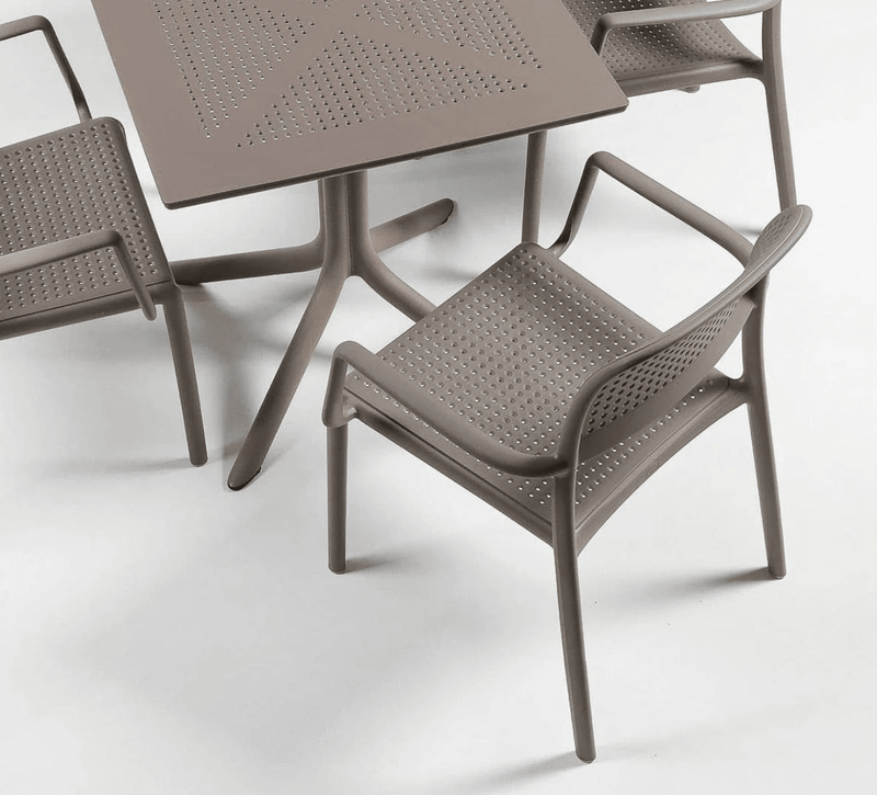 Load image into Gallery viewer, Clip 70 Outdoor Table - Custom Wood DesignsOutdoor Nardi Clip 70 table with wooden finish, designed for outdoor restaurant or hotel use, by Custom Wood Designs.Outdoor Table Nardi24575204894231Agave
