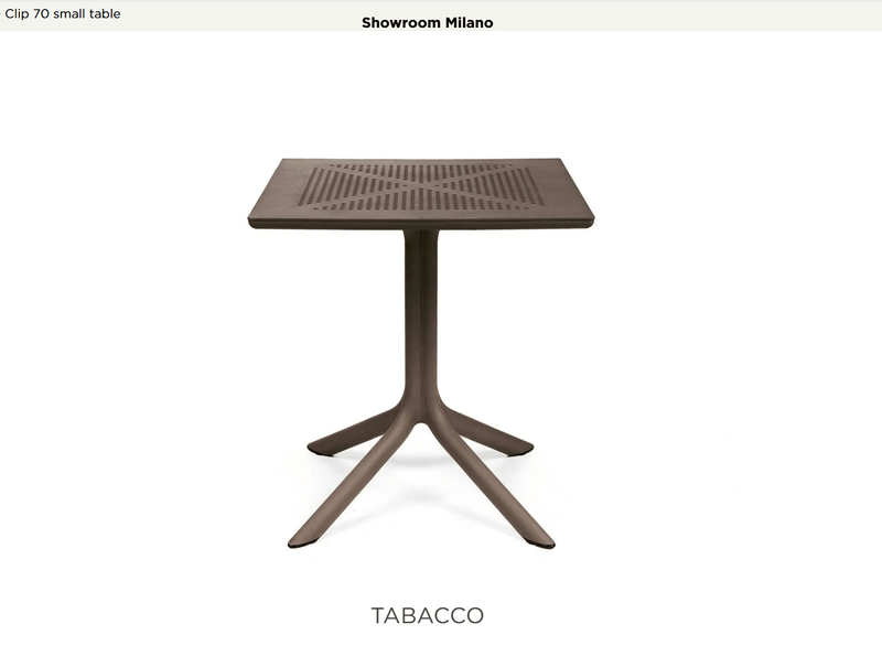 Load image into Gallery viewer, Clip 70 Outdoor Table - Custom Wood DesignsNardi Clip 70 outdoor table by Custom Wood Designs featuring a tobacco finish, suitable for restaurant or hotel outdoor settings.Outdoor Table Nardi24575204595927Tabacco